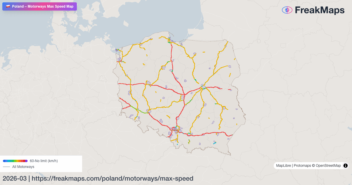 Poland — motorway max speed
